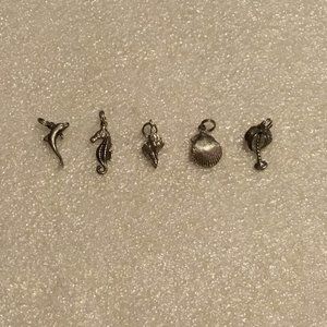 Set of 5 vintage sterling silver charms